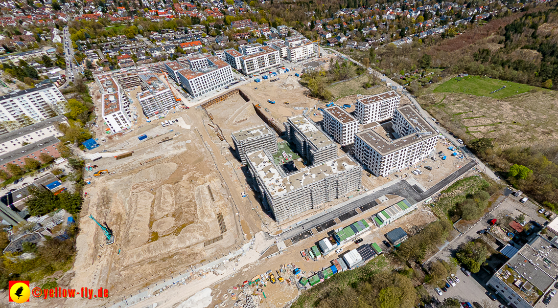 21.04.2023 - Luftbilder von der Baustelle Alexisquartier und Pandion Verde in Neuperlach
